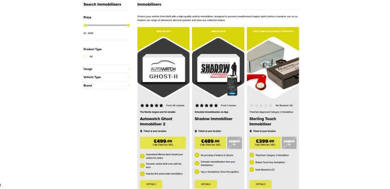 immobiliser installation options