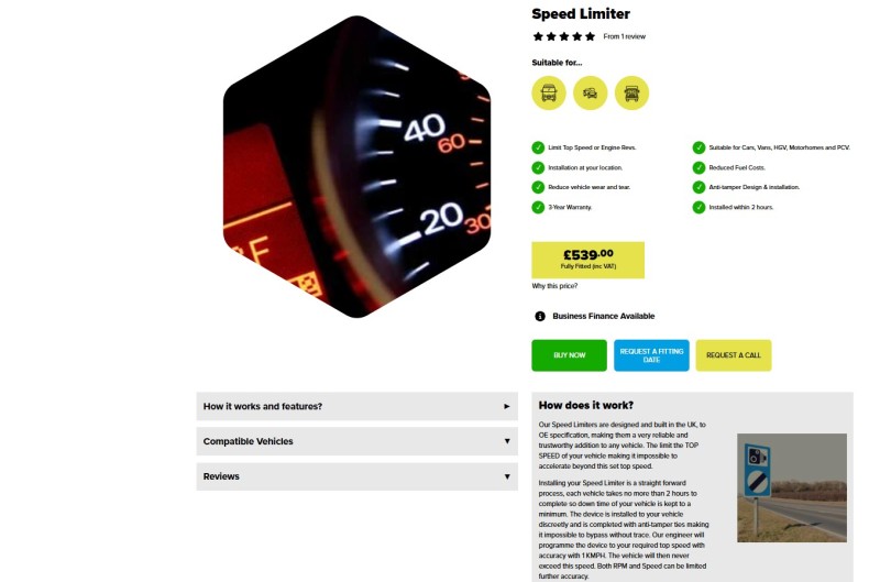 speed limiter installation service