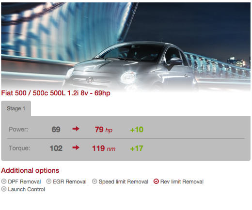 Fiat 500 ECU Remap Mapping in Leeds